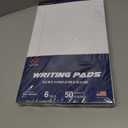 Woodlake Legal Pads 8.5 "x 14" – 6‑Pack, Wide Ruled, Premium White Paper Pad No ink Bleed, Micro‑Perforated Writing Pads,50 Sheets, Legal Size Note pads for School, Office & Home, Made in USA