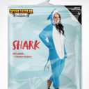 Spooktacular Creations Halloween Shark Costume, Adult Shark Costume, Jumpsuit Marine for Halloween Dress Up (X-Large, Light Blue)