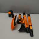 62.4" Foldable Snow Brush and Ice Scrapers for Car Windshield, Adjustable & Extendable Ice Removal Tool with Non-Slip Foam Grip, 180 Pivoting Snow Brush for Car, SUV, Truck (Orange)