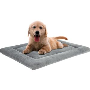 KHONSU PET Dog Bed Mat Crate Pad for Up to 25 lbs Dogs with Reversible Sides for Cold and Hot Seasons, Completely Washable Cushioned Pad 1.1inch Thin Dog Bed, S