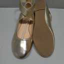 FEVERSOLE Women's Fashion Elastic Ankle Strap Shoes Round Toe Ballet Flat, 40