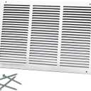 Howeall 18"W x 12"H [Duct Opening Size] Steel Return Air Grille, Air Return Vent Cover for Ceiling and Sidewall - HVAC Air Vent Covers - [Outer Dimensions: 19.75"W x 13.75"H]