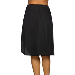 Vanity Fair Women's Anti-Static Nylon Half Slip for Under Dresses,  (26 Inch - Single Slit - Black)