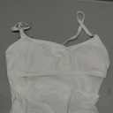 One Piece Swimsuit for Women Tummy Control Mesh Bathing Suits Sexy Push Up Swimsuits Slimming Square Neck Swimwear (White, M)