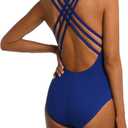 AMAVI Over The Shoulder One Piece Swimsuit (Blue)