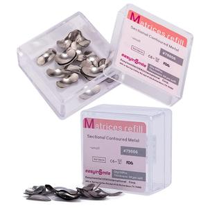 SNAWOP Dental Matrix Bands 50m Tooth Interproximal Sectional Contoured Metal Matrices Refill 100PCS Soft Matrix System (Small)
