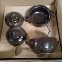 4-Pack Korean Clay Pots (17oz / 500ml) with Lids & Handles  Ttukbaegi Stone Bowls for Cooking Bibimbap, Donabe Style Korean Clay Cookware  Oven & Stovetop Safe