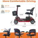 Electric Mobility Scooter for Adults and Seniors,20 Miles Long Range Battery with 4.9MPH Foldable 4 Wheels Wheelchair,330 LBS Weight Capacity Commuter Scooter,with LED Headlights and Basket