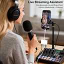 USB C to Microphone & 3.5mm Headphone Adapter with PD Fast Charging for Live-Streaming, 3-in-1 Aux to USB C Audio & MIC Splitter Compatible with iPhone 15/16/17, iPad Pro, Galaxy S25Ultra, and More