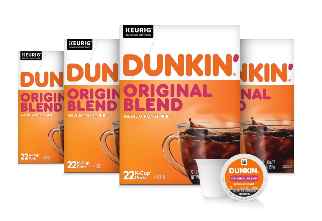 Dunkin’ Original Blend Medium Roast Coffee, Keurig K Cup Pods, 22 Count Box, 4 Pack BBD  MAR-21-2027