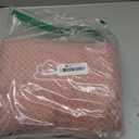 BEDELITE Travel Blanket and Pillow Set 2-in-1, Ultra-Soft Jacquard Fleece Blanket with Bag, Airplane Blanket with Luggage Sleeve & Backpack Clip Travel Essentials, Pink (40"x65")