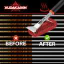 XUDAKAIXIN Grill Brush and Scraper, Safe Nylon Bristles Barbecue Outdoor Grill Brush for Cooled Grates, Extra Strong BBQ Cleaner Accessories(Red)