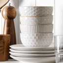 LE TAUCI 4.5 Inch Small Bowls Set of 8 +10 Inch Dinner Plates Set of 8, Arctic White