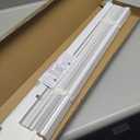Cordless Vinyl Mini L Blinds 25" W x 72" H, 1" Slat White Horizontal Windows L Blind for Door, Shades, Camper, Light Filtering, Interiors, Arrive 1/2 Inch Narrower Indoor