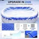 18 x 33FT Oval Pool Cover 500D Extra Thick Above Ground Pool Cover Blue