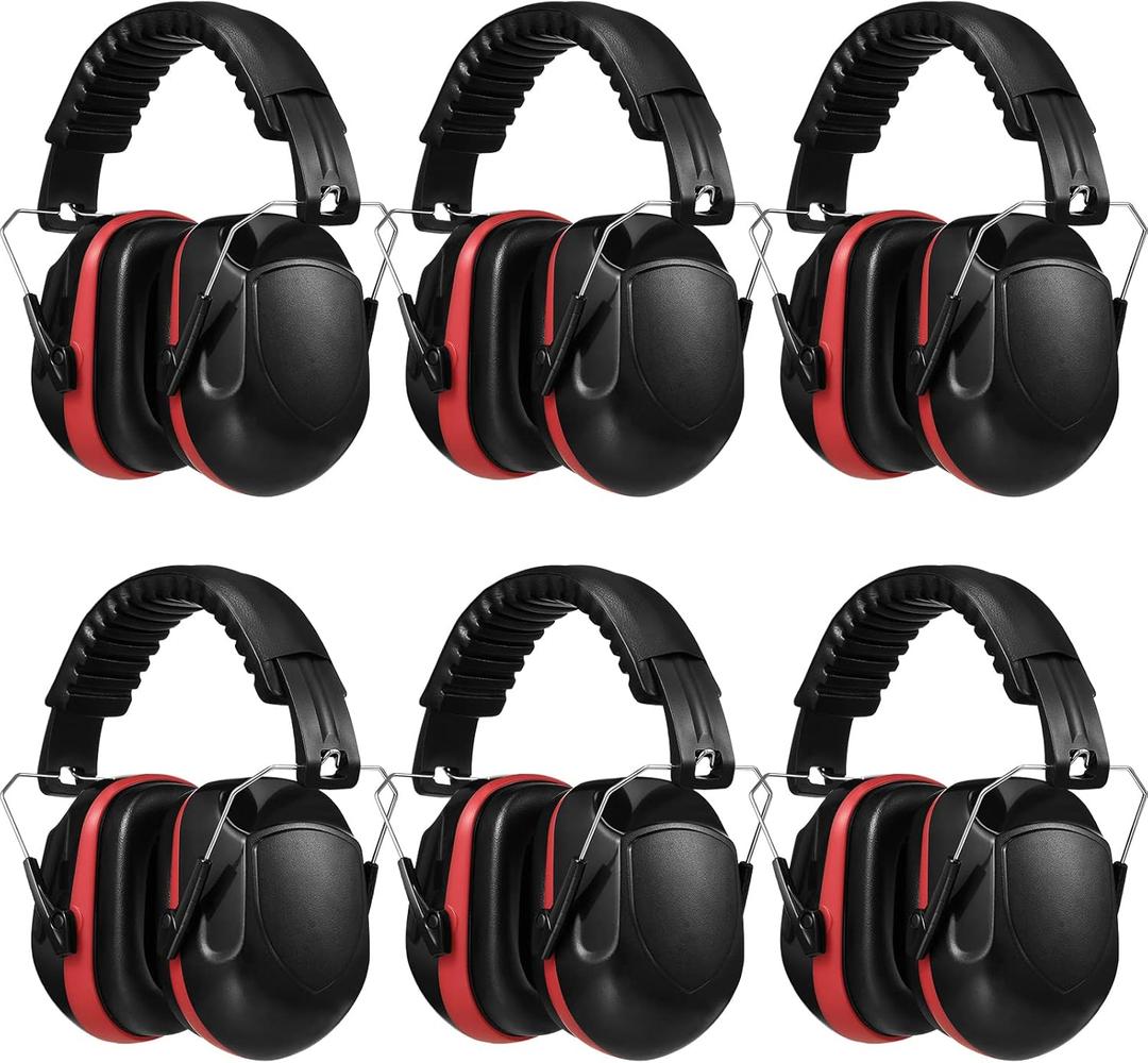 Yunsailing 6 Pcs Ear Protection Noise Reduction Headphones Nrr 28db Safety Hearing Ear Muffs Shooting Gun Range Mowing