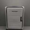 Traveler's Choice Foldable Suitcase, Hard Expandable Universal Wheels, Shock-Absorbing, Silent, Multi-Level Adjustable Alloy Trolley, Suitable for Traveling (Green 20 inches)(White, 20 inches)