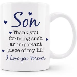 Son Gifts Coffee Mug, Son Gifts from Mom, Father Son Gifts, Mother Son Gifts, Adult Son Gift Ideas, Mom and Son Gifts, Son Gifts from Dad, Son Gifts from Mom and Dad, Ceramic Coffee Mug 11 oz