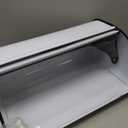 Large Metal Bread Box for Kitchen Countertop, White Stainless Steel Vintage Roll-Top Bread Bin, Farmhouse Bread Storage Container for Homemade Sourdough Loaf