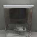 Rice Dispenser 22-25 Lbs Rice Storage Container with Measuring Cup Moisture Proof, Large Cereal Dry Food Storage, Household Airtight Food Dispenser Bucket for Kitchen Pantry Organization (White)