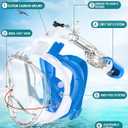 Greatever Full Face Snorkel Mask, Snorkeling Gear for Adults with Latest Dry Top Breathing System and Detachable Camera Mount, Foldable Snorkel Mask Adult, Snorkels Anti-Fog & Anti-Leak
