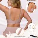 As Fairy Womens Soft Comfortable No Underwire Bras V Neck Seamless Push Up Bralettes Full Coverage Tshirt Brassiere 38C