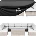 Kipiea Patio Furniture Covers Waterproof Winter, Heavy-Duty Outdoor Furniture Set Covers for Table Chairs, Anti-UV, No Tears or Fading (126" L x 64" W x 29" H)