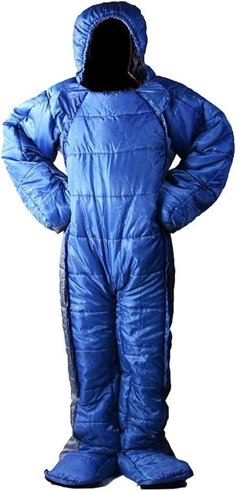 Gaorui Humanoid Outdoor Camping Winter Indoor Portable Ultralight Warm Adult Windproof Sleeping Bag (Medium, Blue2#)