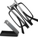 Missfive Credit Card Thin Folding Reading Glasses for Men Women - Pocket Travel Foldable Readers That Fit in a Wallet (1.0 x)