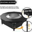 Fire Pit Surround Tabletop for Solo Stove Bonfire Ranger 2.0, with Coated Steel and UV-Resistant Outdoor Fabric, Adjustable Tabletop for Solo Stove Bonfire Accessories, Thick Metal,  M for Bonfire Ranger 2.0