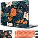 CISSOOK Compatible with MacBook Air 13 inch Case 2021 2020 2019 2018 Release M1 A2337 A2179 A1932, Plastic Flowers Hard Shell&Keyboard Cover&Screen Protector for MacBook Air 13" Case, Little Flower