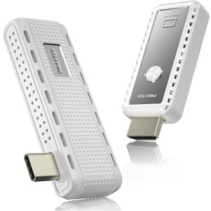 2 in 1 Wireless HDMI Transmitter and Receiver, 165FT/50M 4K Decode1080P@60Hz Output, Plug & Play Dual Band 5G/2.4G, Type-C Audio Video Streaming for Phone, Tablet, Laptop, PC to TV, Monitor, Projector