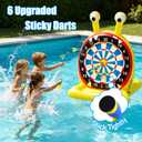 Inflatable Monster Dart Board Pool Games, Pool Floats Water Game for Beach Yard, 2-in-1 Pool Toys with Throwing & Ring-toss Games, Summer Water Toys for Kids, Teens & Adults