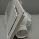 Bathroom Exhaust Fan 12" Panel Ultra Quiet without Light10x10" Mount, 0.7 Sone 141CFM, 4" Duct for Bathroom/Garage/Home (10in(Hole Size))