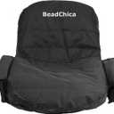 Riding Mower Seat Cover, Lawn Tractor Mower Seat Cover Compatible with Husqvarna, for Zero Turn, for Troy Bilt, for Craftsman, for John Deere Lawn Mower Seat (Large, Black)