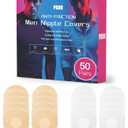 Nipple Covers for Men,100Pcs(50Pairs)/160Pcs(80Pairs) Mens Nipple Covers,Anti-Chafing Nipple Covers Men (Almond and White)
