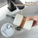 2-Pack Ceramic Soap Dispensers Set, Includes Stainless Steel Pump, Silicone Funnel and Diatomaceous Tray, Hand Soap, Dish Soap, Shampoo and Conditioner Dispenser for Bathroom & Washroom, White