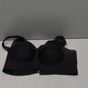 Push Up Bra for Women - Uplift Sculpting T-Shirt Bra with Full Back Coverage and Back Fat Smoothing (Black, L)