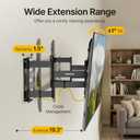 monTEK Full Motion Corner TV Wall Mount for 65-100 inch TVs up to 275lbs