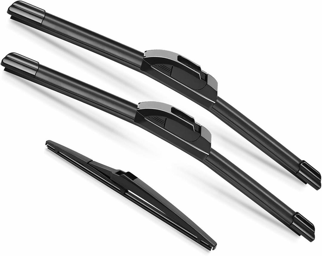 26"+16" Windshield Wipers with 12 Inch Rear Wiper Blade Replacement for Toyota RAV4 2019-2024/Mazda 5 2006-2015 Original Factory Quality-J Hook Wipers(Pack of 3)