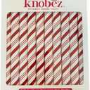 Knobēz: Handlez Covers - Large Peppermint Stick - 8pk - Stretch Over Hardware Decorations, Holiday-Winter-Christmas, Kitchen-Bathroom-Dressers-Home