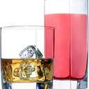 Everyday Drinking Glasses Set of Only 7 Drinkware Kitchen Glasses for Cocktail, Iced Coffee, Beer, Ice Tea, Wine, Whiskey, Water, 4 Tall Highball Glass Cups & 4 Short Old Fashioned Drinking Glass