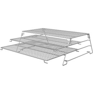 3 Tier Jerky Rack for Traeger 575 Pro 34 Pellet Grill, 21" Foldable Sliding Warming Rack for Pit Boss, Camp Chef, Green Mountain, Kamado Joe and More Smoker Grills, 830"² Cooking Expansion Accessory