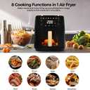 Panana Air Fryer, 8QT Large Capacity Air Fryer, Oilless Healty Cooker Airfryer Oven with 8 Presets, 1500W Air Fryers for Quick Meal, Home Use