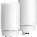 AQUA CREST Faucet Water Filter, Replacement for Brita Filter, Brita Faucet 36311 On Tap Water Filtration System, FR-200, FF-100 Replacement Filter, White (2 Packs)