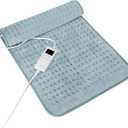 Heating Pad for Period Cramps, Heating Pad for Back/Neck/Shoulder Muscle Pain, 6 Heating&4 Timer Setting, Auto Shut Off, Dry/Moist Heat & Machine Washable, Gray Birthday Christmas Gifts for Women Mom (12'' x 24'')