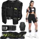 Weighted Vest for Women Men BeatBoost 20lb Weight Vest with Ironsand for Strength Training Running Walking Workout (Black Set)