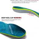 STSVZORR 220 lbs+ High Arch Support Insert Metatarsal Pad Pain Relief Men Women Plantar Fasciitis Insole Orthotic Flat Feet Heel Spur Comfort Standing All Day, Work Boots Shoe Insole Size 13