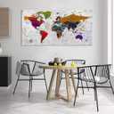 ZEYDRT Canvas Wall Art map Wall Art for Office Living Room Home Decorations world map Canvas Art Wall Decor Wall Decoration Vintage map of the world Office for Home Bedroom Decoration24 x48