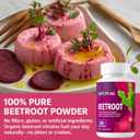 2 x Beet Root Capsules, Organic Beet Root Capsules, 100% Pure Beetroot Powder Supplement for Natural Energy, Non-GMO for Athletic Performance Digestive & Endurance, 60 Capsules, Best By: 06/2027